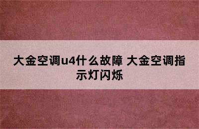 大金空调u4什么故障 大金空调指示灯闪烁